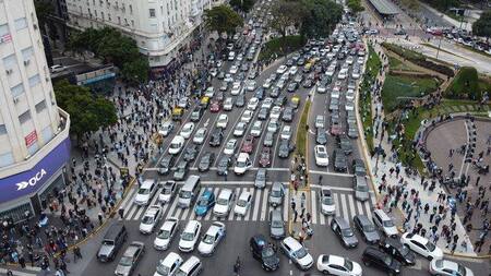 Banderazo contra expropiación de Vicentin, Obelisco