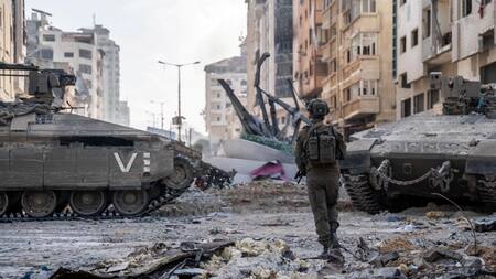 Tropas israelíes en la Franja de Gaza. Foto: NA.