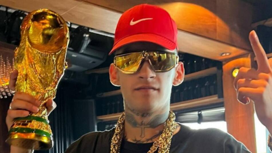 L-Gante festejando por la Selección. Foto: Instagram.