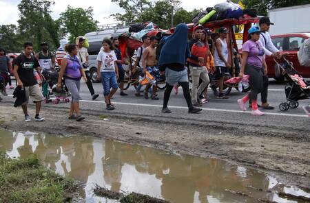 Migrantes, México. Fuente: EFE