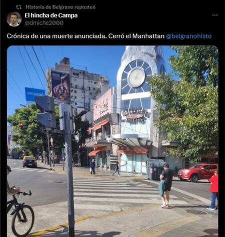 Mensajes en redes sociales tras el cierre del emblemático café. Foto: captura.