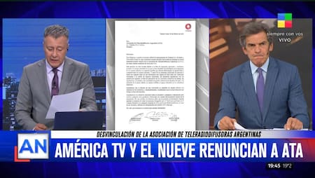 Dúplex entre América TV y El Nueve. Foto: Captura.