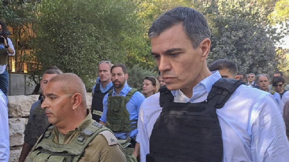 Pedro Sánchez en su visita a Israel. Foto: EFE