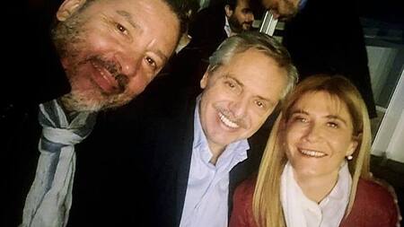 Alberto Fernández y Verónica Magario junto a Ricardo Pignanelli en acto de SMATA