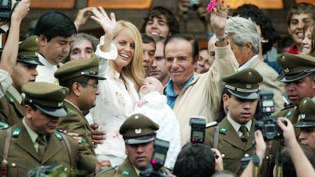 Cecilia Bolocco y Carlos Menem, Reuters.