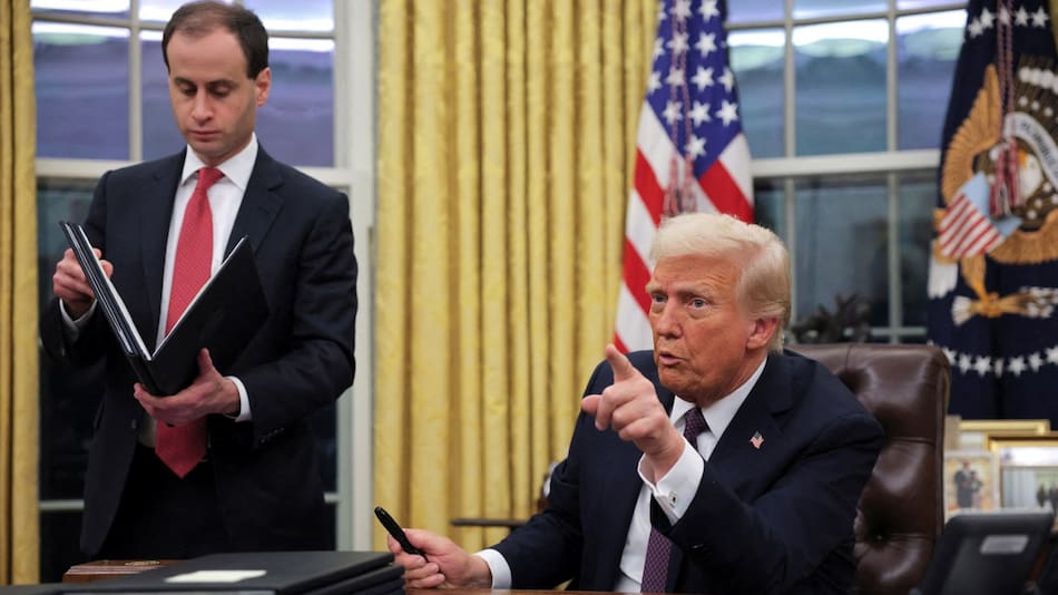 Donald Trump en la Casa Blanca. Foto: Reuters/Carlos Barria