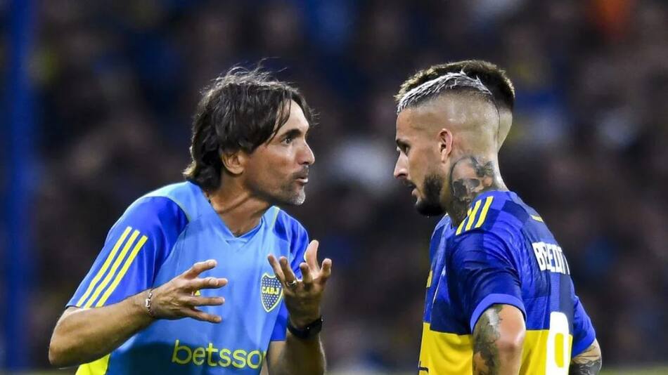 Diego Martínez y Darío Benedetto; Boca Juniors. Foto: NA.