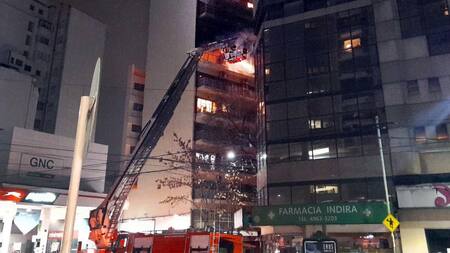 Incendio en Recoleta. Foto: NA.