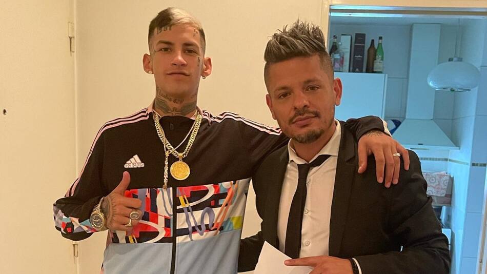 L-Gante junto a Alejandro Cipolla. Foto: Instagram @alejandro_cipolla.