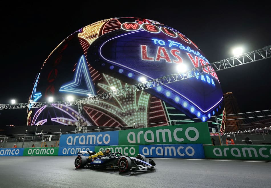 Franco Colapinto en el Gran Premio de Las Vegas. Foto: Reuters