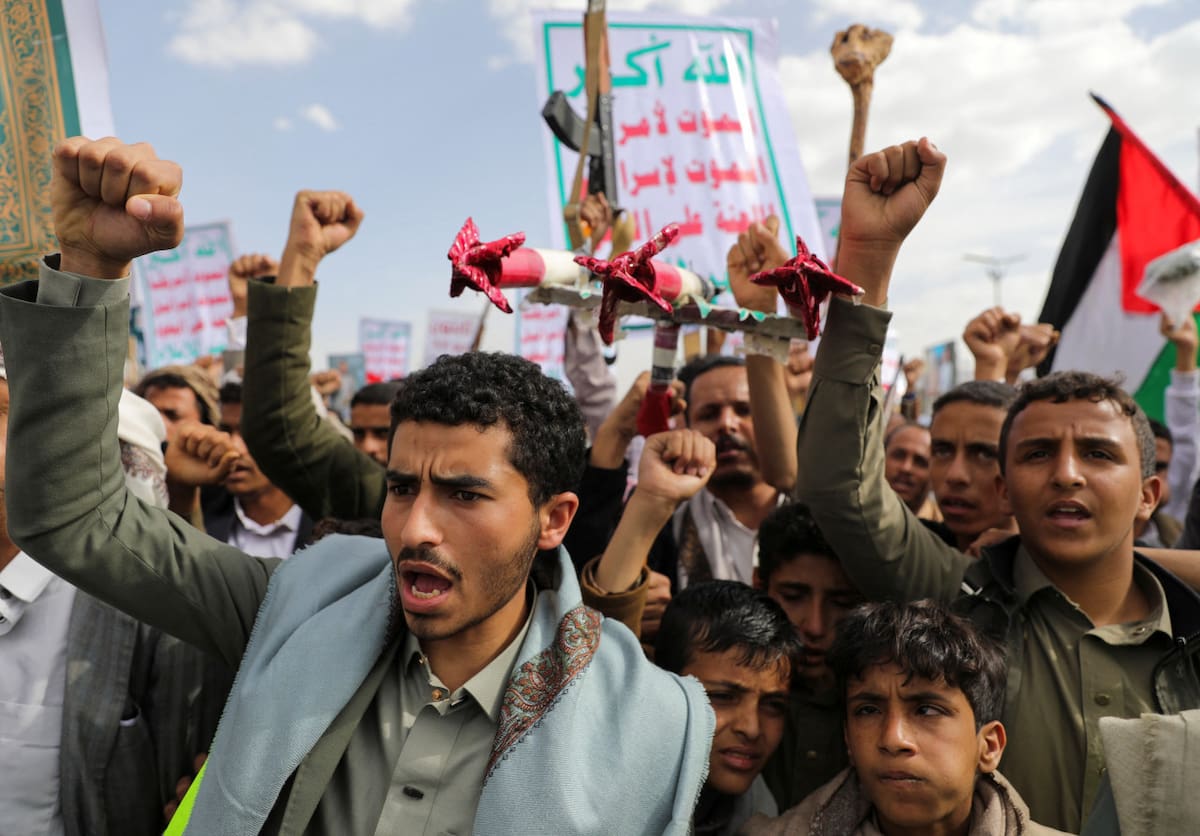 Hutíes del Yemen. Foto: Reuters/Khaled Abdullah