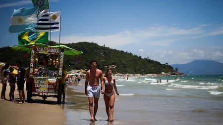 Argentinos de vacaciones en Florianópolis