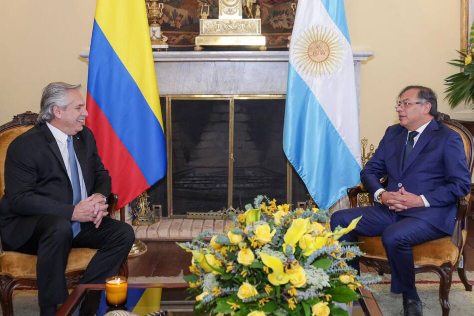 Alberto Fernández y Gustavo Petro, Foto presidencia
