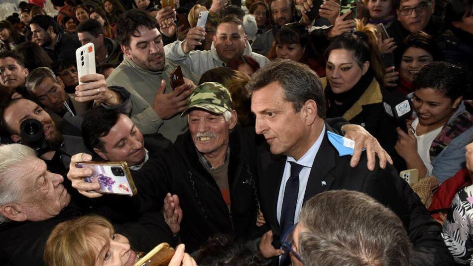Sergio Massa en Ezeiza. Foto: prensa.