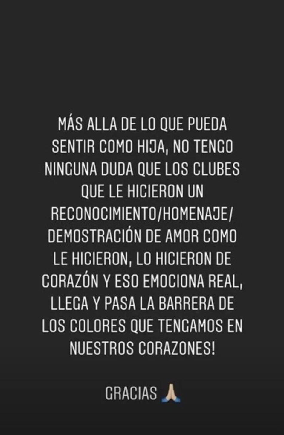 Historias de Instagram de Gianinna Maradona