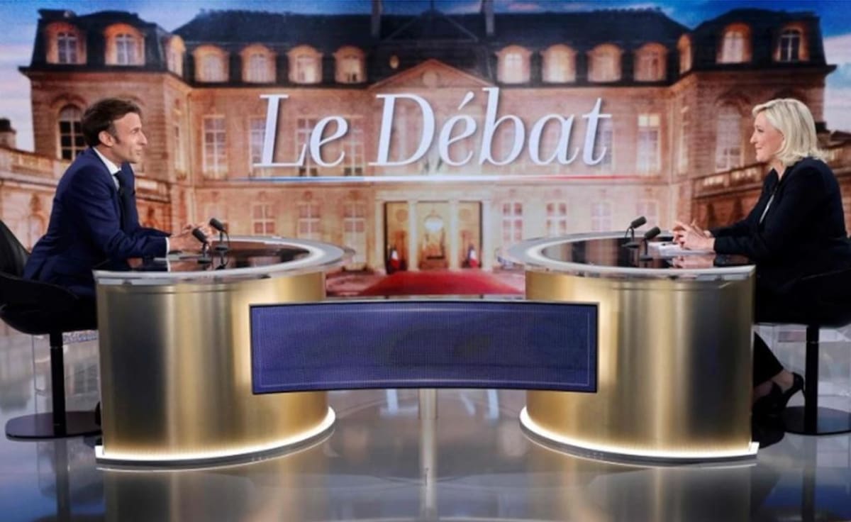 Debate presidencial en Francia, Macron y Le Pen, Foto NA