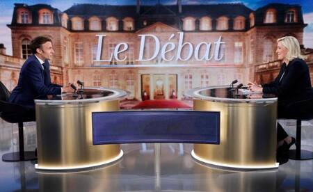 Debate presidencial en Francia, Macron y Le Pen, Foto NA