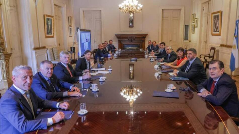 Reunión de Alberto Fernández con gobernadores en Casa Rosada. Foto: NA.