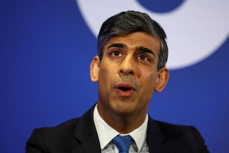 Rishi Sunak, primer ministro británico. Foto: Reuters