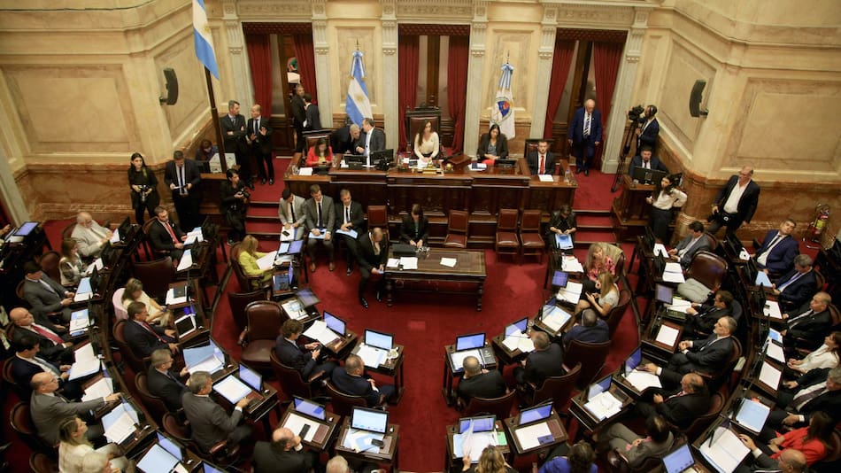 El Senado de la Nación inició la sesión especial en la que se discutirá el Decreto de Necesidad y Urgencia 70/2023. NA