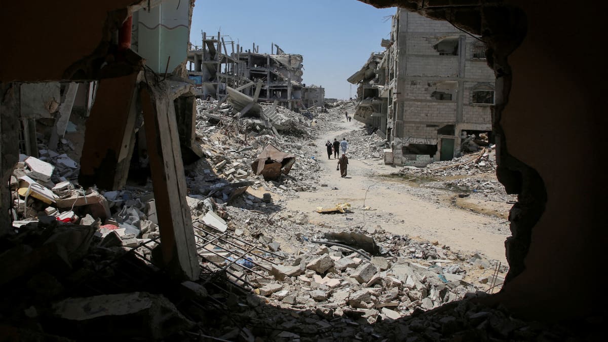 Así está hoy la Franja de Gaza. Foto: Reuters.