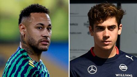 Neymar y Franco Colapinto. Foto: Reuters.