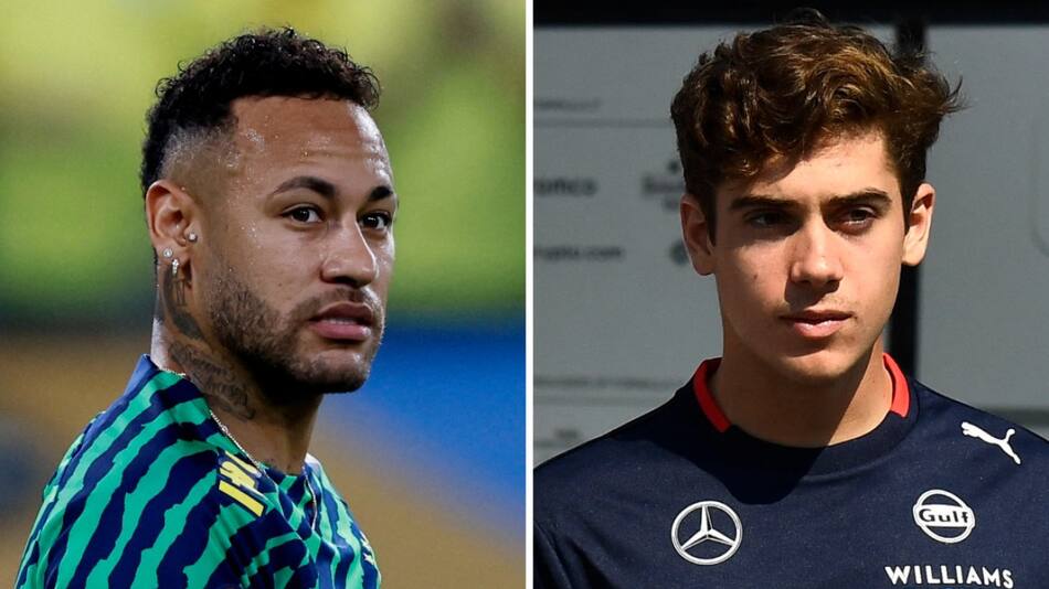 Neymar y Franco Colapinto. Foto: Reuters.