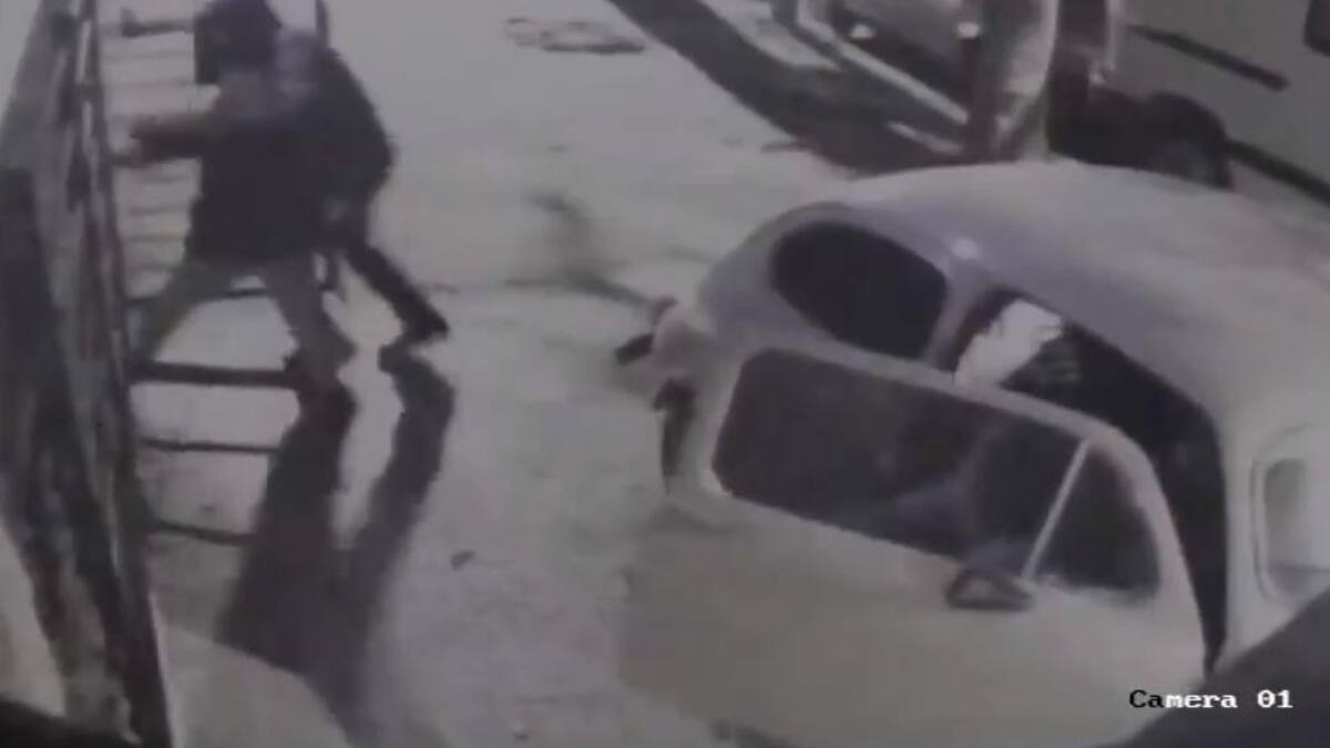 Violento episodio en La Plata, captura de video