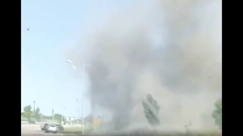 Nuevos ataques ucranianos contra Belgorod, Rusia. Foto: Captura de pantalla.