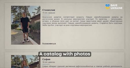 Denuncian la existencia de un catálogo de niños ucranianos para adoptar tras la invasión rusa.