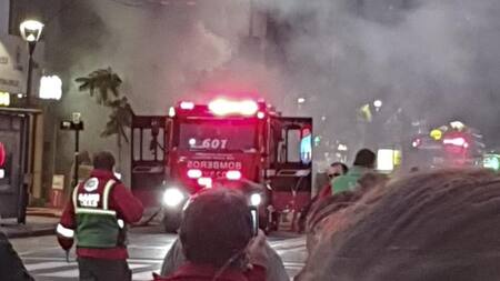 Explosión e incendio en un comercio de Villa Crespo, AGENCIA NA
