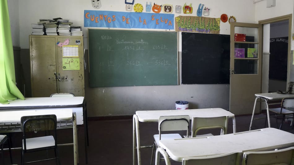 Aulas vacías por el paro docente. Foto: NA/AGLP