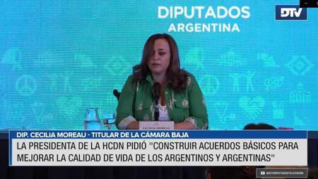 Cecilia Moreau, Cámara de Diputados, DTV
