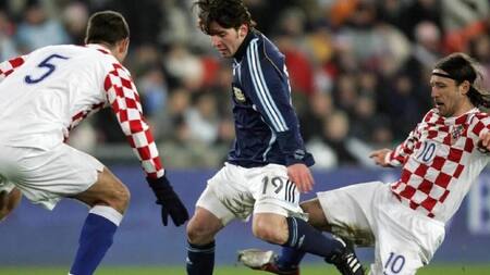 Lionel Messi ante Croacia en un amistoso.