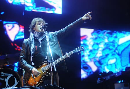 Ciro Martínez en la última presentación de Los Piojos en 2009. Foto: NA.