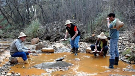 Actualmente, los turistas pueden buscar pepitas de oro. Foto: agenciasanluis