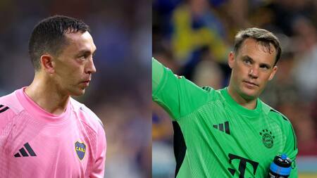 Agustín Marchesín elogió a Manuel Neuer tras el Boca-Bayern del Mundial de Clubes. Fotos: Reuters/Hannah Mckay/Sam Navarro