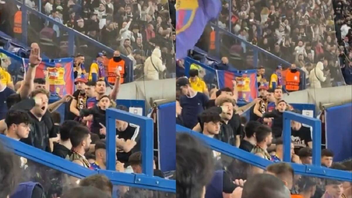 Saludo nazi de hinchas de Barcelona