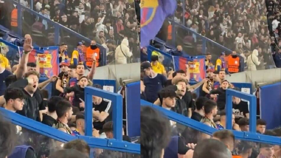 Saludo nazi de hinchas de Barcelona
