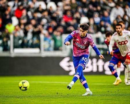 Matías Soulé 30; Juventus. Foto: Instagram @matiassoule11.