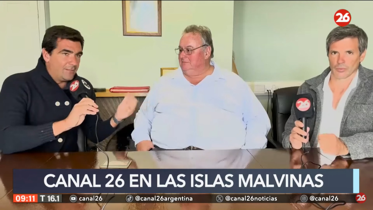 Canal 26 en las Islas Malvinas.