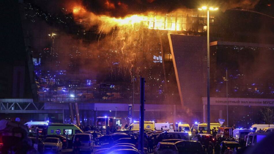 Ataque terrorista en Moscú. Foto: EFE