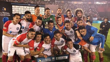 Festejo de San Lorenzo en Copa Argentina