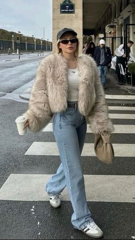 Chaquetas cazadoras peludas. Foto Pinterest Vianey Portillo