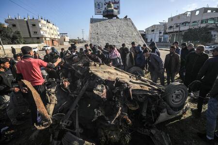 Ataques israelíes en la Franja de Gaza. Foto: EFE.