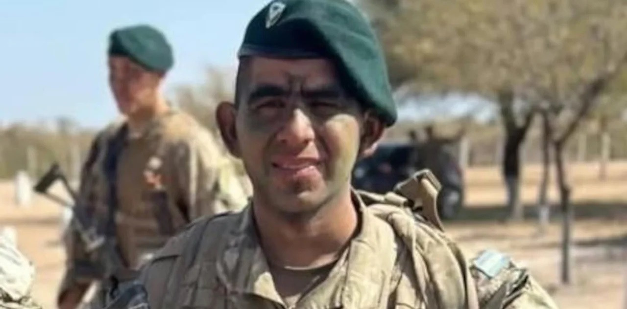 Ignacio Olivera, integrante del ejército en la Base Naval de Puerto Belgrano. Foto: NA.