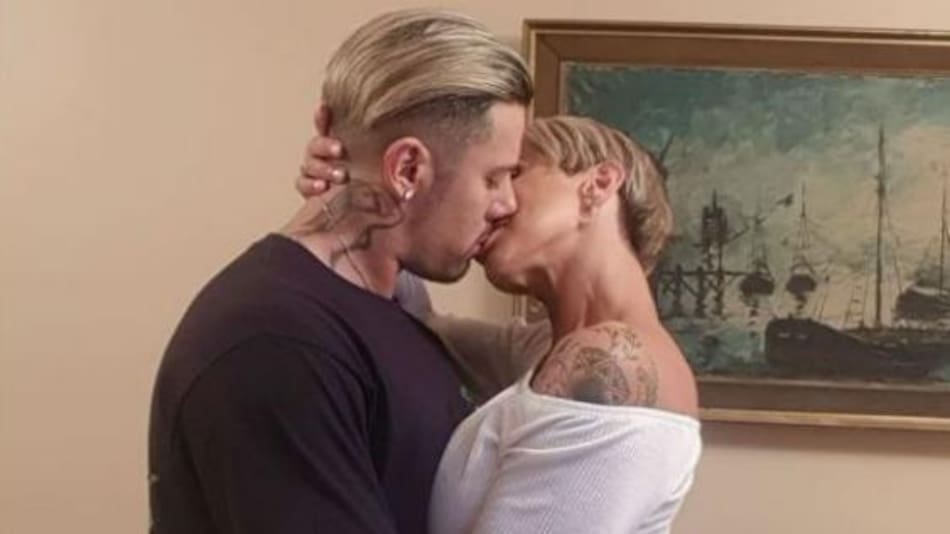 Mónica Farro y su novio Leandro