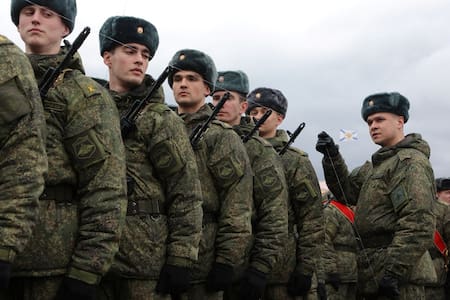 Militares de Rusia. Foto: Reuters.