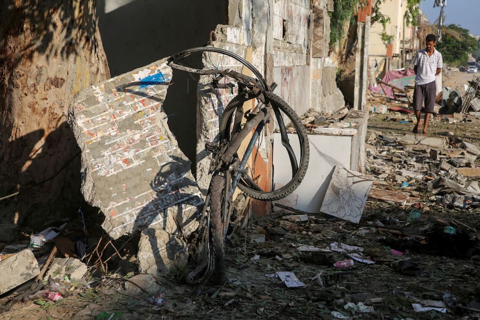 Ataques israelíes en Jan Yunis, en Gaza. Foto: EFE.