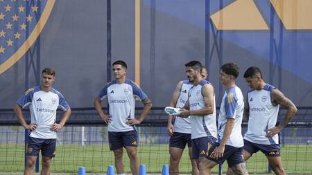 Entrenamiento de Boca Juniors. Foto: X @BocaJrsOficial.